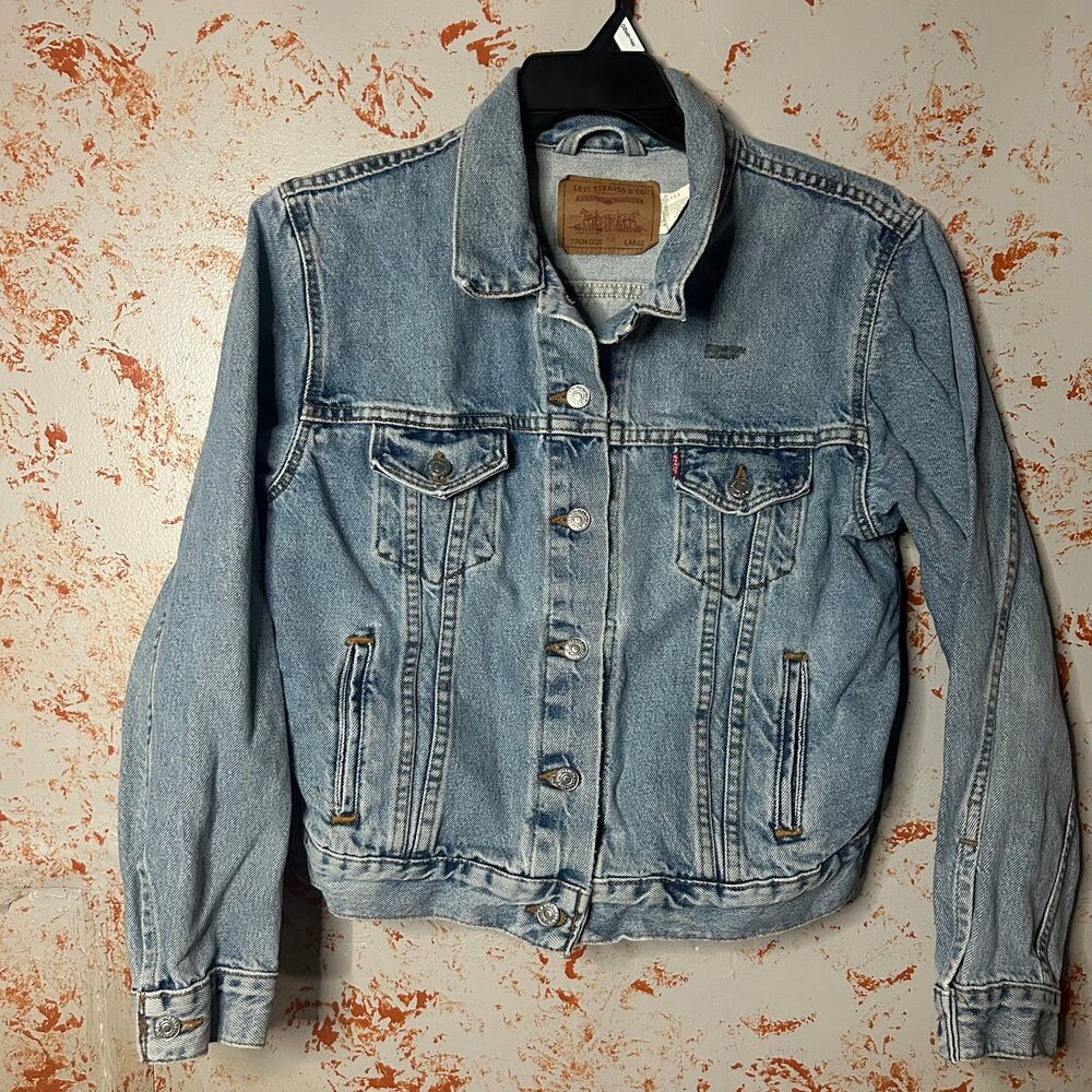 Levi’s 77434-0220 Made in USA Light Wash Denim Jacket Women’s L 90’s